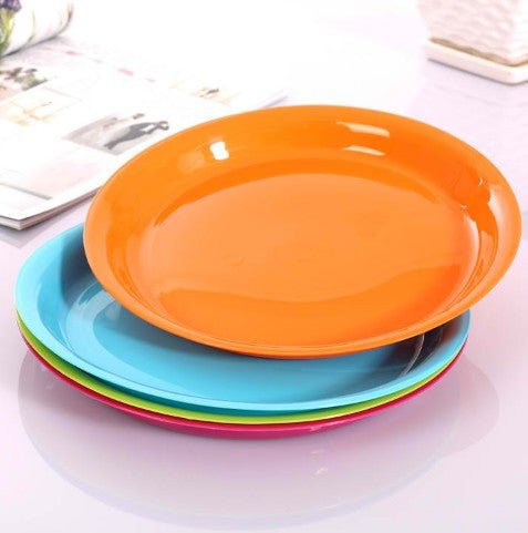 High Quality Plastic Circular Plate Candy Color