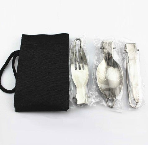 3 in 1 Foldable High Quality Stainless Steel Fork and Spoon