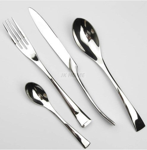 4Pcs Dinnerware Set Steak Knife Dinner Spoon Fork