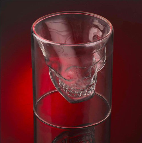 Clear Shot Glass Crystal Skull Head Vodka Wine Cup