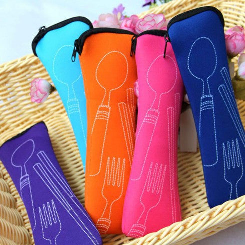 1 Set Traveling Camping Picnic Dinner Spoon Fork Chopsticks