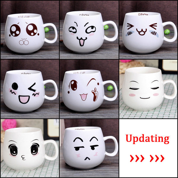 Creative Cute Expression Ceramic Mugs