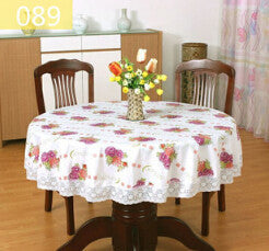 PVC Pastoral Round Table Cloth